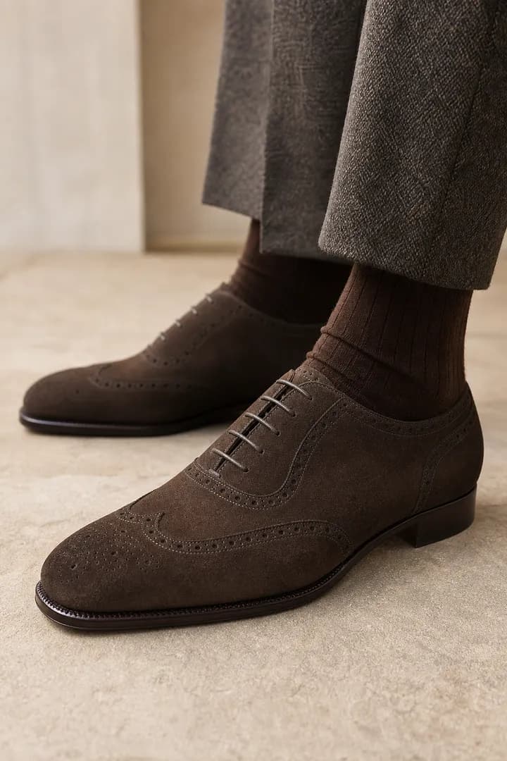 Brown Suede Oxford